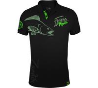 Hotspot Design Fishing Mania Zander Short Sleeve Polo Black L Men