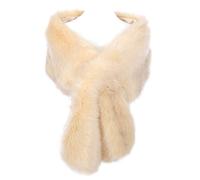 HotStyleZone New Ladies Winter Faux Fur Scarf Neck Warmer Wrap Extra Large Collar Shawl Stole (Cream)