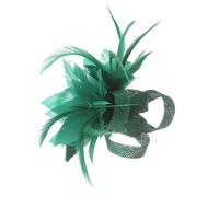 Hotstylezone Small Elegant Flower Clip On Fascinator Hat Wedding,Ladies Day,Race Royal Ascot (UK, Alpha, One Size, Emerald Green)