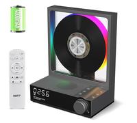 HOTT CD Player Portable with RGB Lights, Bluetooth 5.3 Desktop CD Player with Remote Control, Portable CD Player with HiFi Speakers, Supports TF Card, Transcription, LED Screen, Timer (Gray)