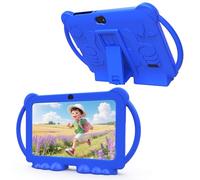 HOTTABLET Kids Tablet 7 inch Android 12, 4GB RAM 32GB ROM, 512GB Expandable, with Parental Control, WiFi, Bluetooth, Dual Camera with Silicone Case, 1PCS(Blue)