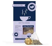 HOTTEA MAMA | Over The Moon | Period Support Tea | Spearmint, Raspberry Leaf, Rose, Chamomile, Dandelion Root | 14 Whole Leaf Biodegradable Bags (28 Cups Of Tea)