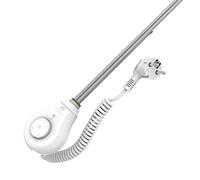 HOTTECH Electric Heater Drop, 600W Immersion Heater with Thermostat (5°C-65°C), Turbo Mode (1-3Hrs), Universal for Bathroom & Radiators, White