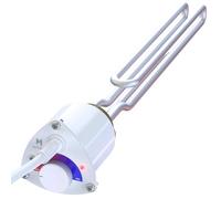 HOTTECH - Electric Immersion Heater GR for Boiler, Electric Water Heater with Thermostat, Heating Element with Water Temperature Controller - 230 V, 3000 W, 6/4", White