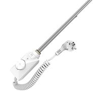 HOTTECH - Heating Element Volcanoplus, Immersion Heater with Thermostat, 600 Watt Electric Water Heater with Water and Air Temperature Control for Room, Bathroom and Electric Radiator - White