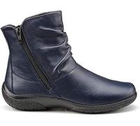 Hotter Whisper Std Fit Navy Leather Womens Ankle Boots 1522-71 in a Plain Leather in Size 6.5