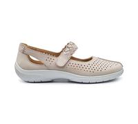 Hotter Quake 2 Eee Light Grey Nubuck Womens Mary Jane Shoes 9904-05 in a Plain Nubuck Leather in Size 5.5