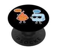 Hotter Fire Cooler Cube Ice Cute Kawai Funny Statement PopSockets Adhesive PopGrip