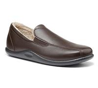 Hotter Men's Relax Slip-on Faux Fur Leather Slipper Shoe Standard G Fit 10 UK