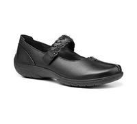 Hotter Shake Extra Wide Black leather Womens Mary Jane Shoes 9907-31 in a Plain Leather in Size 5.5