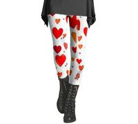 hotter shoes for women clearance the deal Womens Black Leggings Women's Valentines Day Tights With Hearts Red Heart Sexy Leggings Skinny Pant Patterned Red Heart Sporty Sweet Black Leggings Women
