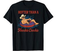 Hotter Than A Hoochie Coochie 90s Western Funny Kids Womens Mens T Shirt Large Black
