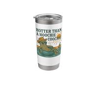 Hotter Than a Hoochie Coochie Funny Pickle Cowboy Chillin’ Stainless Steel Insulated Tumbler