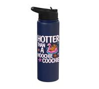 Hotter Than A Hoochie Coochie Funny Viral Summer Capybara Stainless Steel Insulated Water Bottle