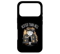 Hotter Than Hell, Eerie Goth Girl Burning House Case for iPhone 17 Pro