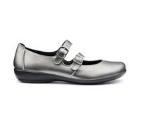 Hotter Wide Fit 'promise' Twin-Strap Mary Janes In Metallics Metallics 4.5