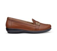 Hotter Women's Extra Wide 'Clay' Loafers in Tan | Size: 4.5