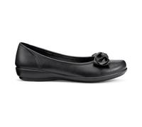 Hotter Women's Extra Wide 'Jewel' Ballerina Pumps Shoe in Black | Size: 6.5