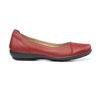 Hotter Women's Extra Wide 'Robyn II' Ballet Pumps Flat in Red | Size: 8