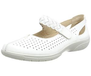 Hotter Women's Quake II White Mary Jane Shoes, 5.5