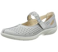 Hotter Women's Quake II Wide Fit Pebble Grey Mary Jane Shoes, 4.5