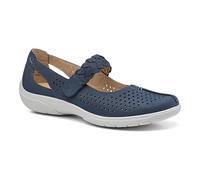 Hotter Women's Quake II Wide Mary Jane Flat, Blue, 8 UK