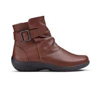 Hotter Women's 'Rumour' Biker Boots in Walnut | Size: 5 Hotter Walnut 5