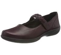 Hotter Women's Shake Ii Wide Mary Jane Flat, Wine, 8 UK Wide