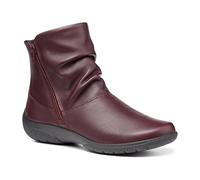 Hotter Whisper 95 E Wine leather Womens Ankle Boots 1913-81 in a Plain Leather in Size 5.5