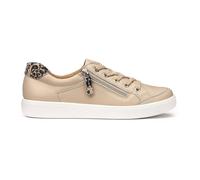 Hotter Women's Wide Fit 'Chase II' Trainers in Medium Beige | Size: 6 Hotter Medium Beige 6