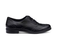 Hotter Women's Wide Fit 'Echo' Smart Brogues Flat in Black | Size: 5.5