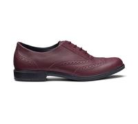 Hotter Women's Wide Fit 'Echo' Smart Brogues Flat in Maroon | Size: 8