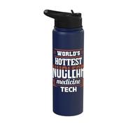 Hottest Nuclear Medicine Technologist Nuc Med Tech Apparel Stainless Steel Insulated Water Bottle