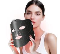 Hottoerak Red Light Mask, 660nm&850nm Silicone Infrared Light Mask with 5 Brightness & 10/15/20Min Timer, 222Chips Flexible LED Mask for Home Use