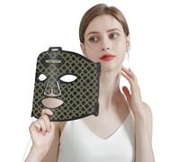 Hottoerak Red Light Mask, 660nm & 850nm Silicone LED Face Mask, 5 Brightness and 10/20/30Mins Timer, 222Chips Infrared Light Lamp for Home Use, Travel