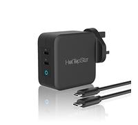 HotTopStar 100W USB C Charger, Dual Port Wall Charger with GaN Tech,PD 3.0 Type-C Fast Charging Adapter for MacBook Pro/Air, iPad Pro, iPhone 17/16/15/14 Pro Max, Dell XPS,Steam Deck