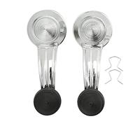 Hottptyer 2pcs Door Window Crank Handle Chrome Plated Metal Replacement 2pcs