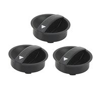 Hottptyer 3PCS Climate Control Knob 3PCS Black Appearance White Mark | Replacement temperature control switch with orange indicator window and white mark for 2005 2011