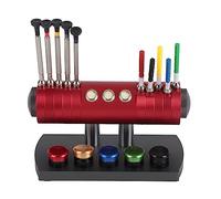 Hottptyer Watch Screwdriver Holder Storage Rack Set 10 Grid | Organize watch tools and oil pens in a professional repair workspace with included screwdriver and oil pen