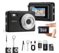 HOTU Mini Keychain Digital Camera, Y2K Pocket-Size Mini Camera, 2MP 1080P Small Camera with 32GB Card, Video Recorder with Long Battery Life for Travel, Party and Vlog (Black)