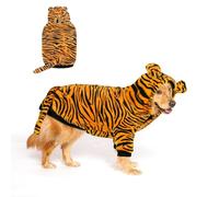 HOTUMN Large Dog Tiger Costumes - Halloween Dog Cosplay Costume Pet Warm Thick Clothes and Cute Hoodie Winter Coat for Medium Large Dogs(Tiger,6X-Large)