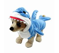 HOTUMN Pet Costume Dog Shark Costume Cute Pet Clothes Dog Outfit for Winter Halloween Holiday Coat Hoodie for Cats and Dogs (M)