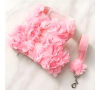 Hotumn Small Dog Flower Harness - Pet Adorable Waking Vest Cat Cute Harness with Leash Set Soft Adjustable Breathable Mesh for Small Kitten Puppy Escape-Proof (Multicolor, XS)