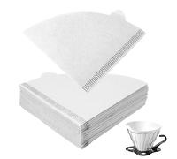 HOTUT 100 Pcs Coffee Filter Papers, Disposable Unbleached Cone Filter Papers Size 01, for Coffee Dripper & Pour Over Coffee Maker, 1-2 Cups, White