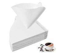HOTUT 100 Pcs Coffee Filter Papers, Disposable Unbleached Cone Filter Papers Size 02, for Coffee Dripper & Pour Over Coffee Maker, 1-4 Cups, White