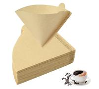 HOTUT 100 Pcs Coffee Filter Papers, Disposable Unbleached Cone Filter Papers Size 02, for Coffee Dripper & Pour Over Coffee Maker, 1-4 Cups, Natural Color