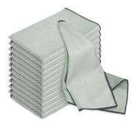 HOTUT 12 x Ultra Fine Microfiber Cloths for Glass, 30 x 40 cm Professional Glass Cleaning Cloth, Double-Sided Lint Free Microfibre Cleaning Cloth for Polishing Wine Glass, Windows and Mirrors