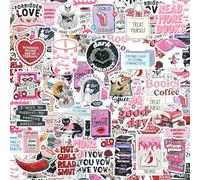 HOTUT 150 PCS Romance Book Stickers for Kindle, Holographic Bookish Sticker Pack Reading Booktok Glitter Vinyl Decals, Waterproof Reusable Stickers for Laptop Ebook Readers Water Bottles Scrapbook