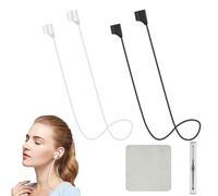 HOTUT 2 Pcs Magnetic Anti-Lost Straps Accessories Compatible with AirPods, Soft Silicone Straps Lanyard Neck Strap, Sport Earbud String Running Tether Lanyard for Running, Fitness, Dancing