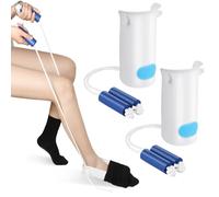 HOTUT 2 Pcs Sock Aids for Putting Socks on and Off for Men and Women,Sock Assist Device,Sock Helper with Foam Handles and Adjustable Cords,Sock Helper for Elderly,Disabled,Handicapped,Pregnant Woman
